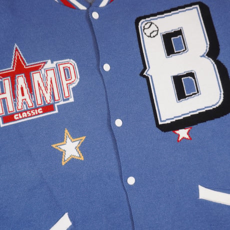 DAMIANO SELECT / KNIT STADIUM JACKET / BLUE