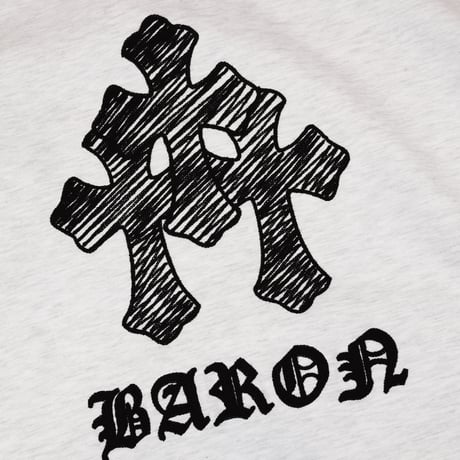 BARON / CROSS ZIP HOODIE / OFF WHITE