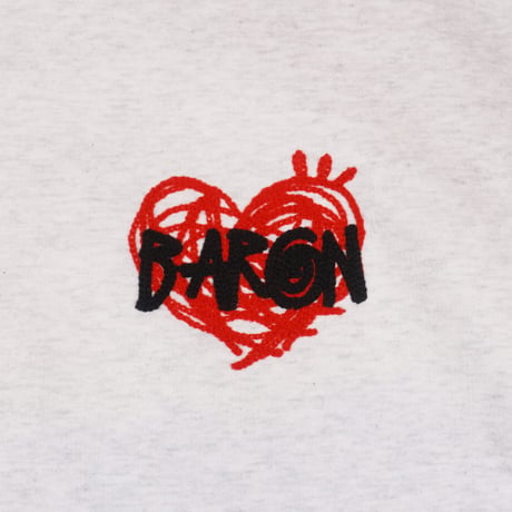 BARON / HEART FULL ZIP HOODIE / WHITE