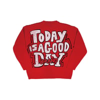 DAMIANO SELECT / TODAY IS A GOOD DAY KNIT SWEATER / RED