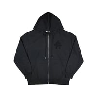 BARON / CROSS ZIP HOODIE / BLACK