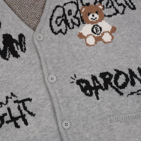 BARON / BEAR KNIT SWEATER / GRAY