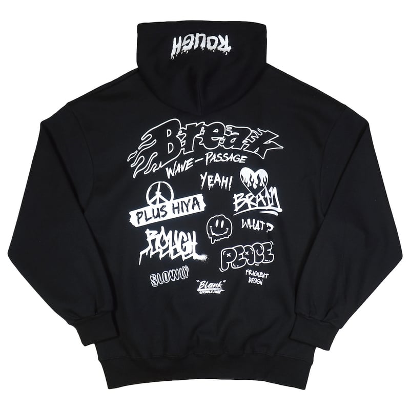 PLUS 82 HIYA / GRADATION HOODIE / BLACK | DAMIANO