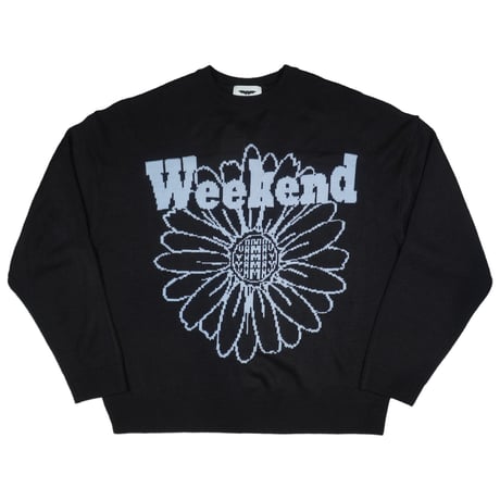 DAMIANO SELECT / Weekend Flower Knit Sweater / BLACK