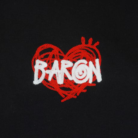 BARON / HEART FULL ZIP HOODIE / BLACK