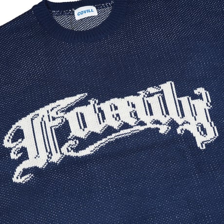 COVILL / FAMILY KNIT SWEATER / NAVY