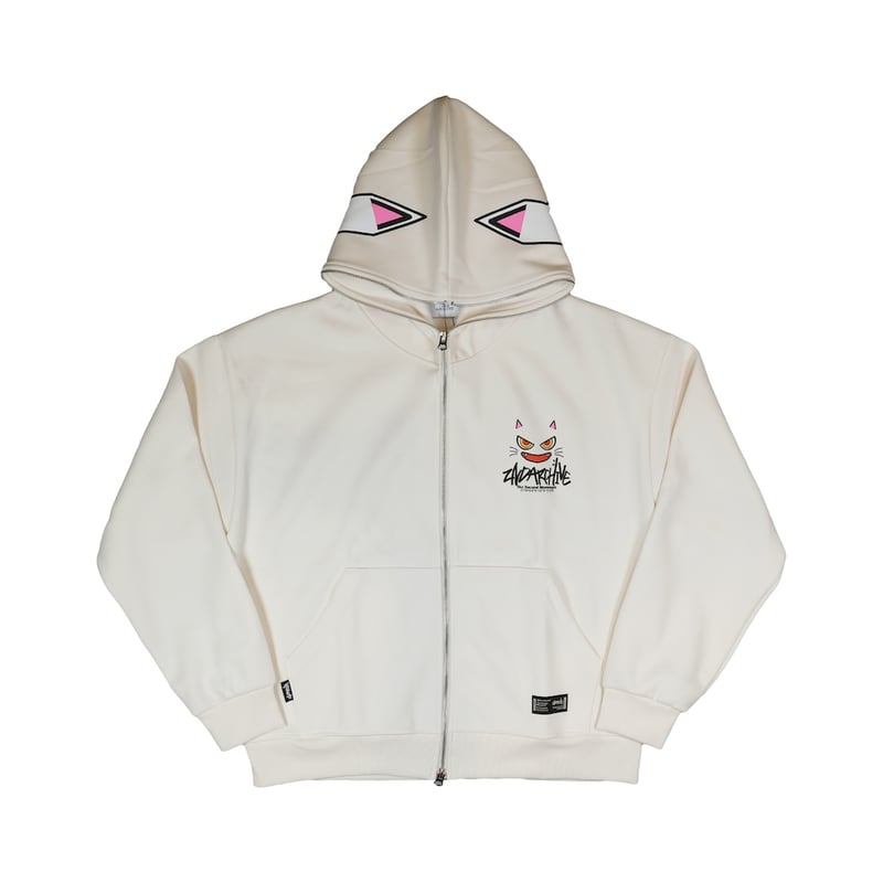 2ND ARCHIVE / CAT ALL ZIP HOODIE / CREAM | DAMIANO