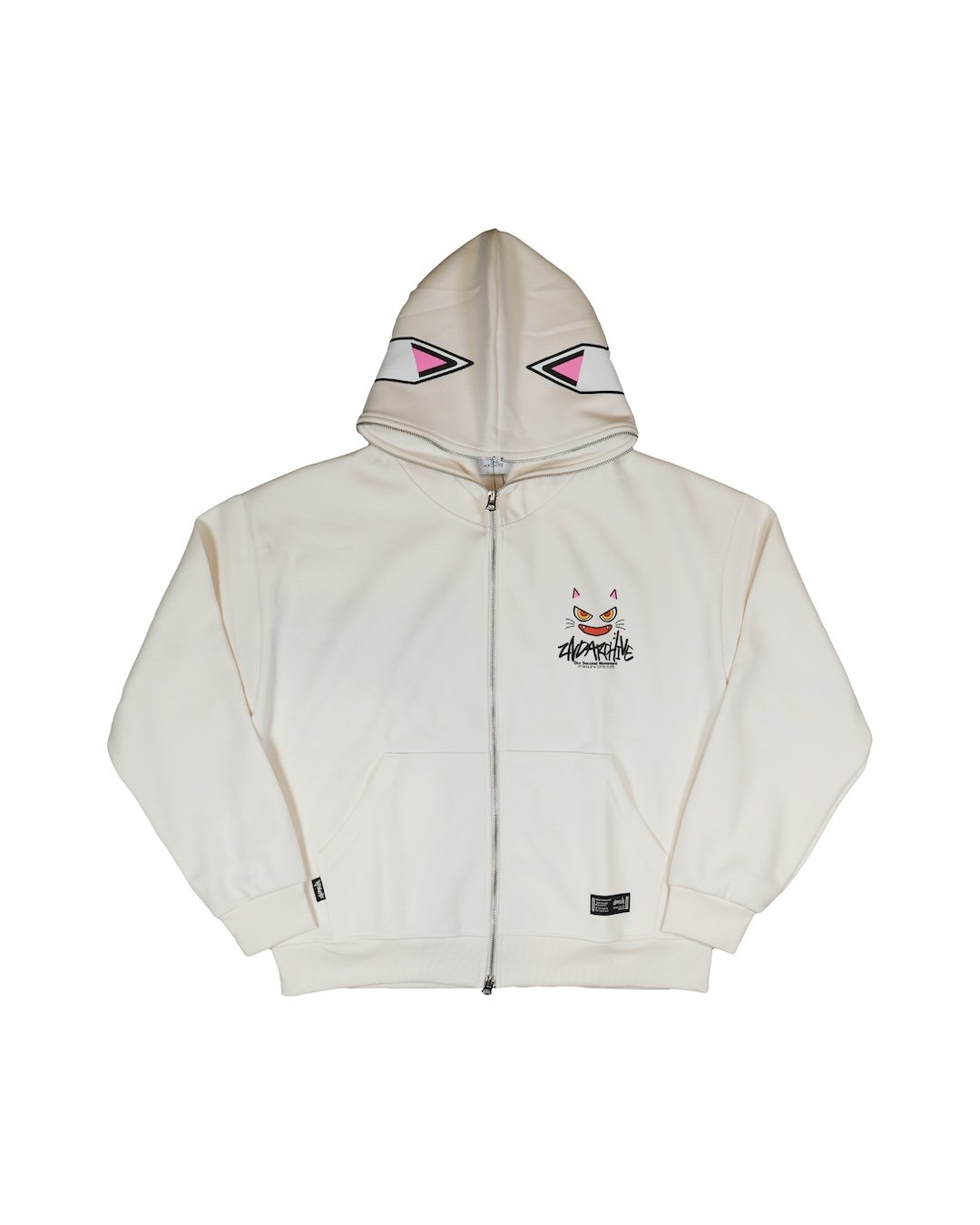 2ND ARCHIVE / CAT ALL ZIP HOODIE / CREAM | DAMIANO