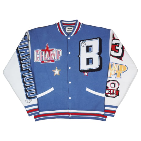 DAMIANO SELECT / KNIT STADIUM JACKET / BLUE