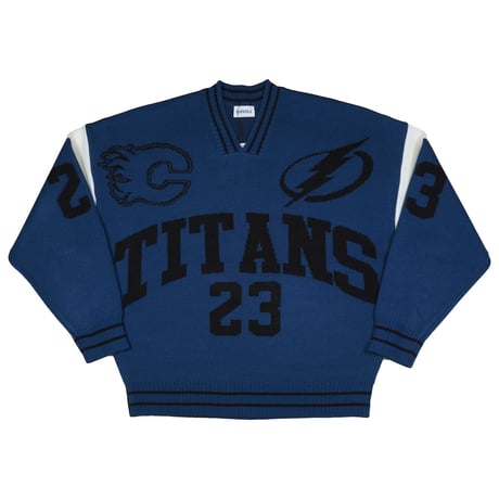 COVILL / TITANS KNIT SWEATER / NAVY
