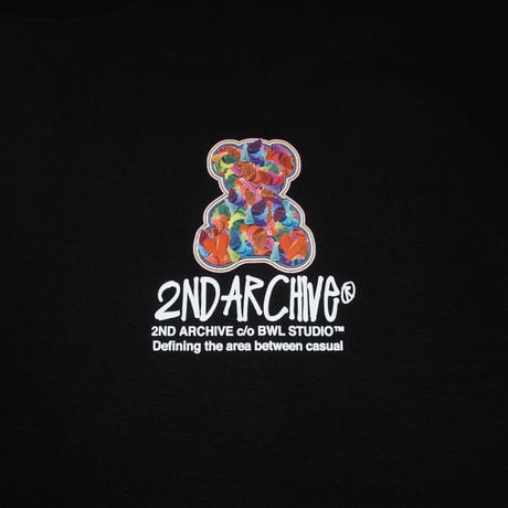 2ND ARCHIVE / PAINT BEAR TEE / BLACK