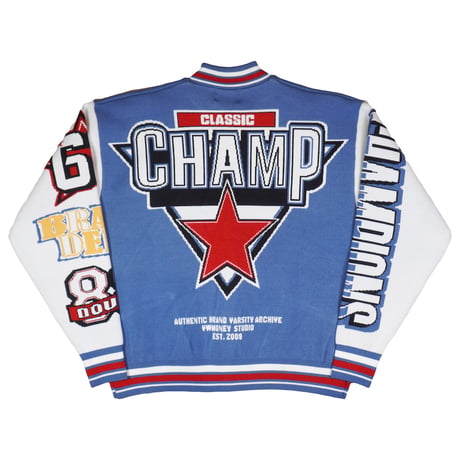 DAMIANO SELECT / KNIT STADIUM JACKET / BLUE