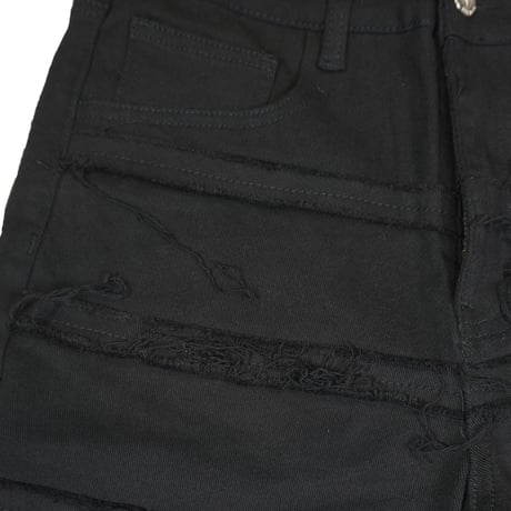DAMIANO SELECT / DAMAGE SKINNY PANTS / BLACK