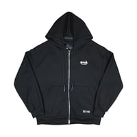 2ND ARCHIVE / QUILTING ZIP HOODIE / BLACK