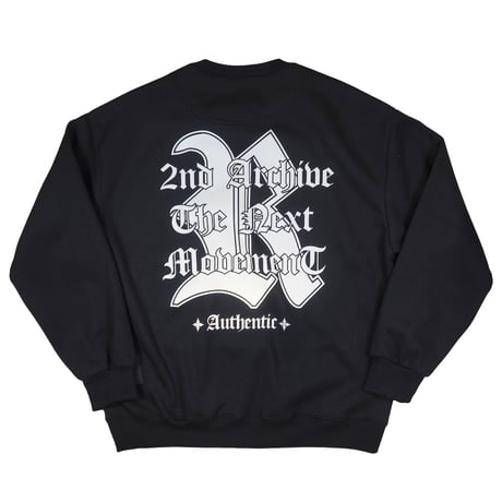 2ND ARCHIVE / R REFLECTOR CREW SWEAT / BLACK