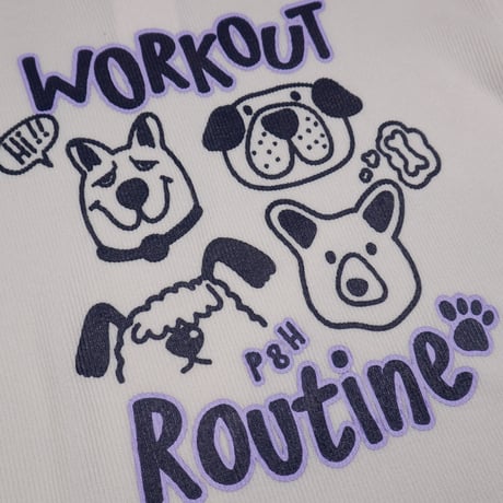 PLUS 82 HIYA / WORKOUT ROUTUNE WAFFLE LS TEE / OFF WHITE