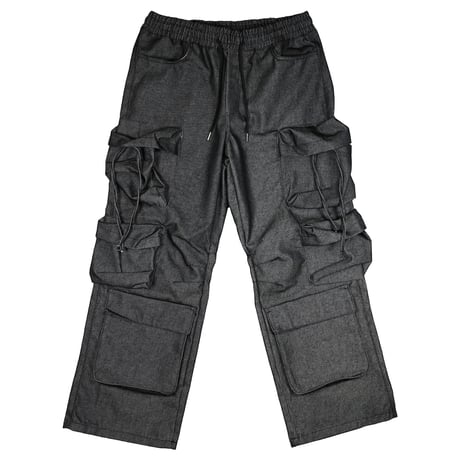 DAMIANO SELECT / MULTI POCKET CARGO PANTS / BLACK