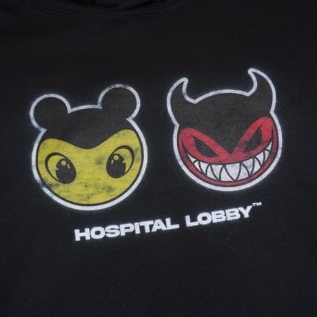 Hospital.lobby / ANGEL & DEVIL HOODIE / BLACK