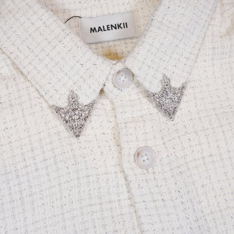 DAMIANO SELECT / TWEED SHIRTS / WHITE