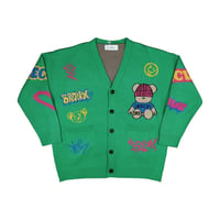 2ND ARCHIVE / BEAR KNIT CARDIGAN / GREEN