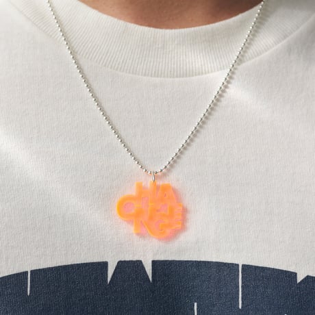 “CHANGE” necklace  (F. Orange / White / Clear )