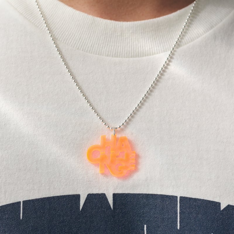 CHANGE” necklace (F. Orange / White / Clear )
