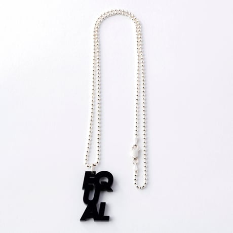 “EQUAL” necklace (F. Red / Black)