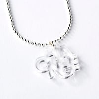 “CHANGE” necklace  (F. Orange / White / Clear )