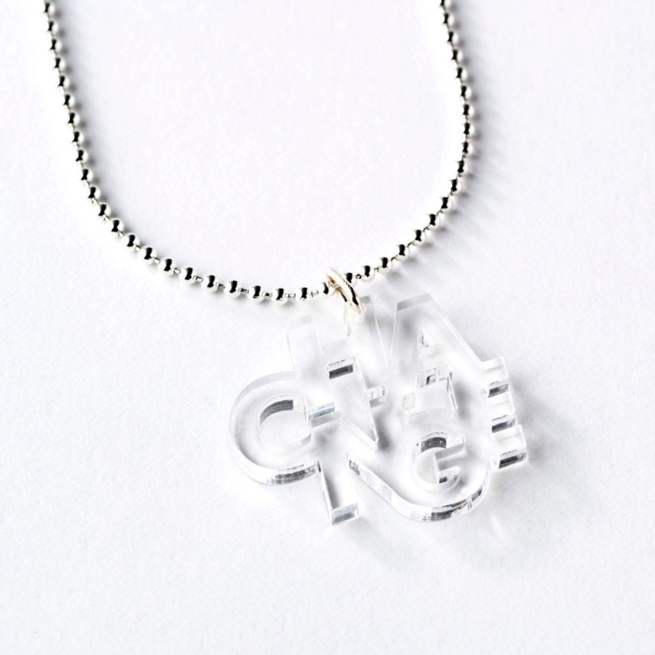 CHANGE” necklace (F. Orange / White / Clear )