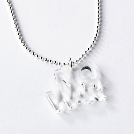 “NO WAR” necklace (Black / Clear)
