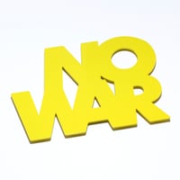 “NO WAR” placard（Aluminum）　　　　　※送料着払い商品です。