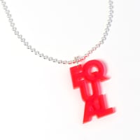 “EQUAL” necklace (F. Red / Black)