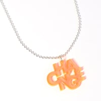 “CHANGE” necklace  (F. Orange / White / Clear )