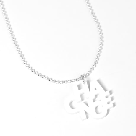 “CHANGE” necklace  (F. Orange / White / Clear )