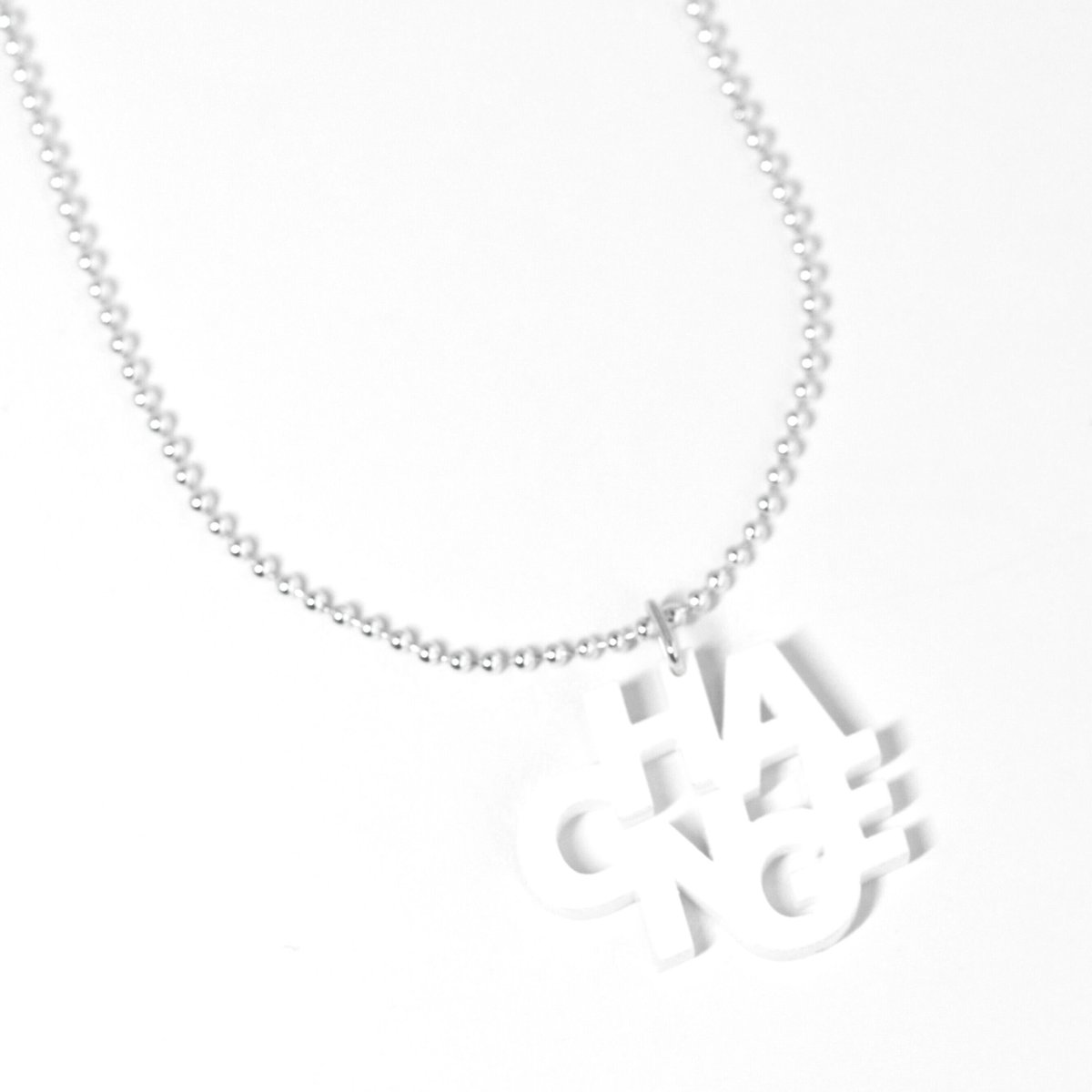 CHANGE” necklace (F. Orange / White / Clear )
