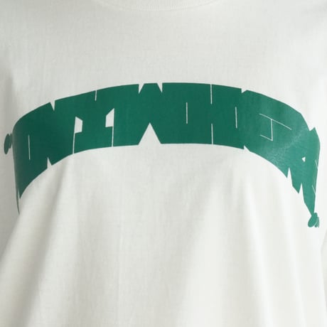 “ANYWHERE” T shirt (Ecru/Green Print)