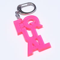 “EQUAL” key ring - Small (F. Pink / Clear）