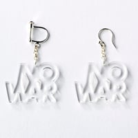 “NO WAR” earring or pierce（Black / Clear）