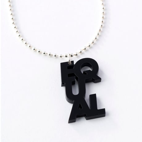 “EQUAL” necklace (F. Red / Black)