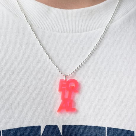“EQUAL” necklace (F. Red / Black)