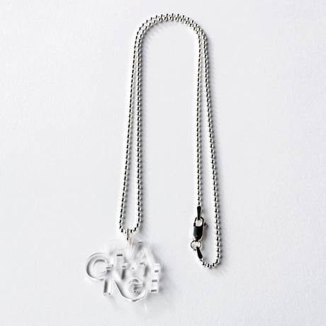 “CHANGE” necklace  (F. Orange / White / Clear )