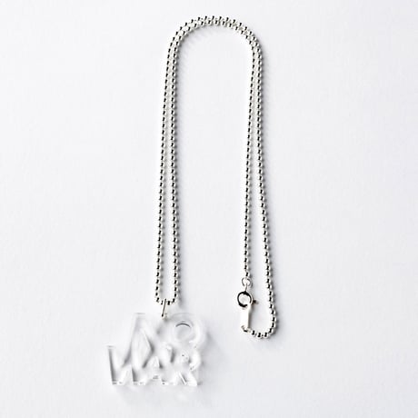 “NO WAR” necklace (Black / Clear)