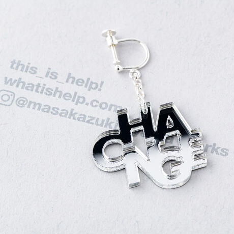 “CHANGE” earring or pierce（Mirror / Clear / F. Yellow Green）