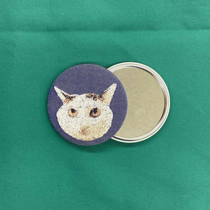75mmサイズ 刺繍ミラー缶バッチ | sishuu.com 75mmサイズ 刺繍ミラー缶バッチ | sishuu.com
