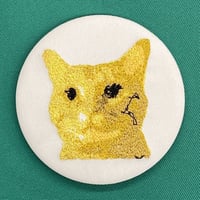 75mmサイズ 刺繍ミラー缶バッチ