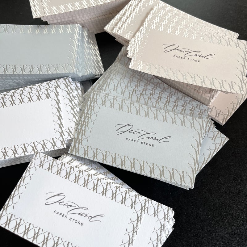 箔押し加工】シルバー箔フレームカード | Deco Card SHOP