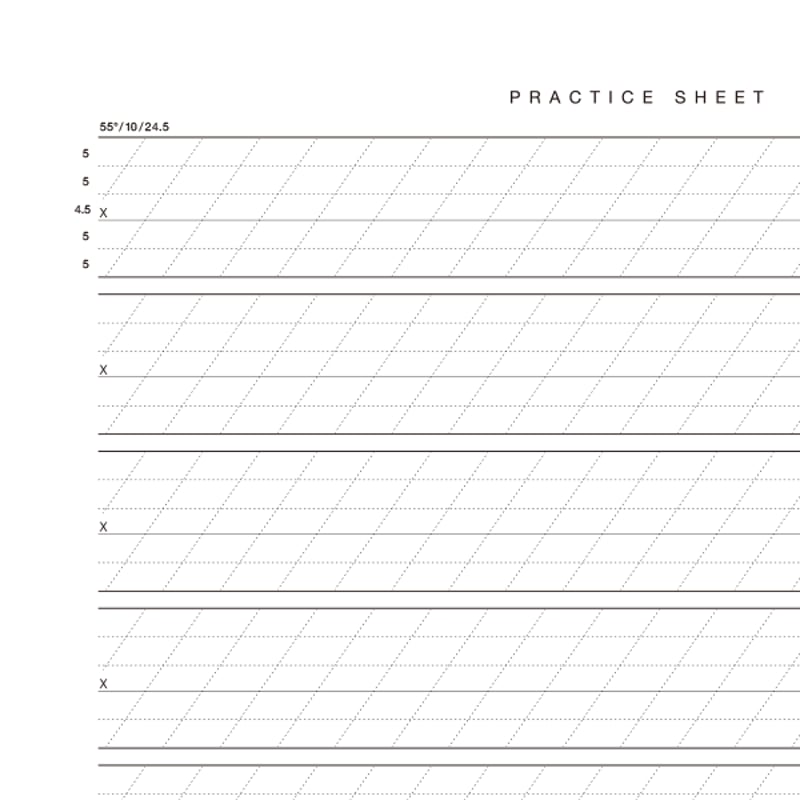 練習用ガイドシート（A4） | Deco Card SHOP