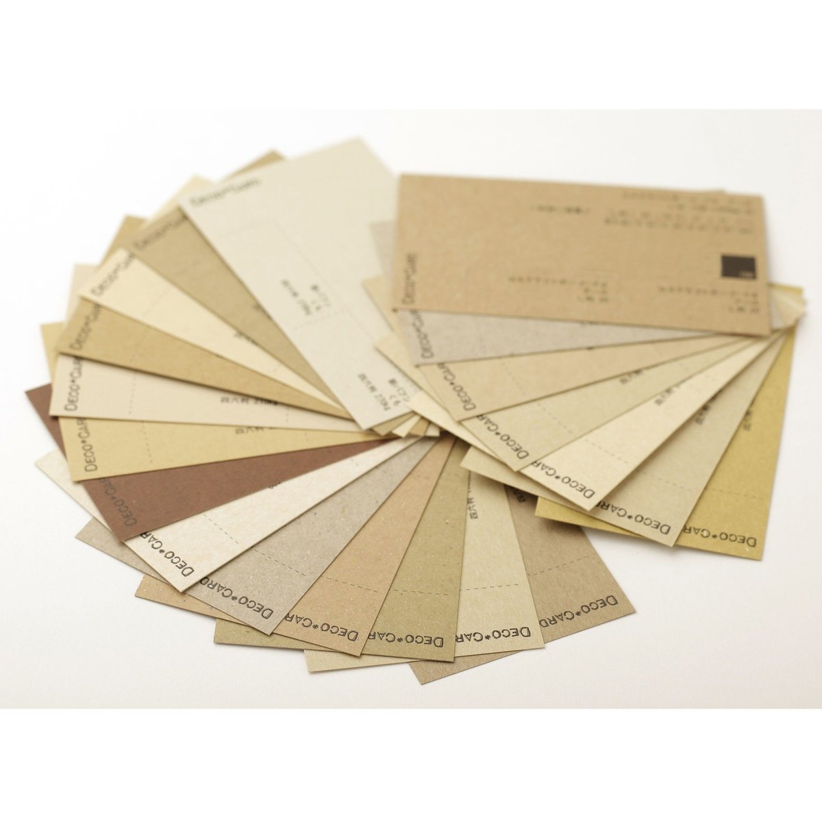 クラフト系用紙見本＜20種＞ | Deco Card SHOP