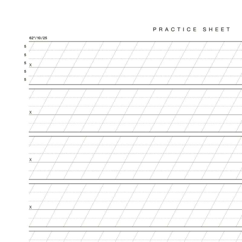 カリグラフィー 講座 テキスト＆練習帳＆ガイドシート カリグラフィー