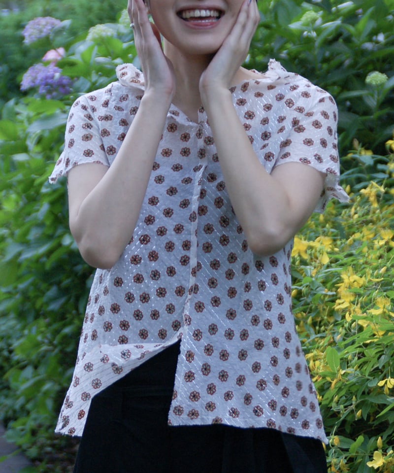 燐シャツ 半袖 〈オレンジチェック〉 | Rin web shop